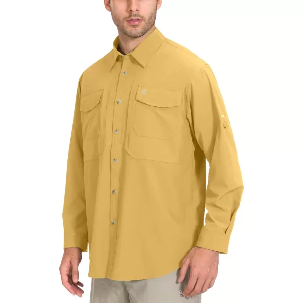Little Donkey Andy Men's Quick-Dry Stretch Long Sleeve Shirt for Hiking, Travel