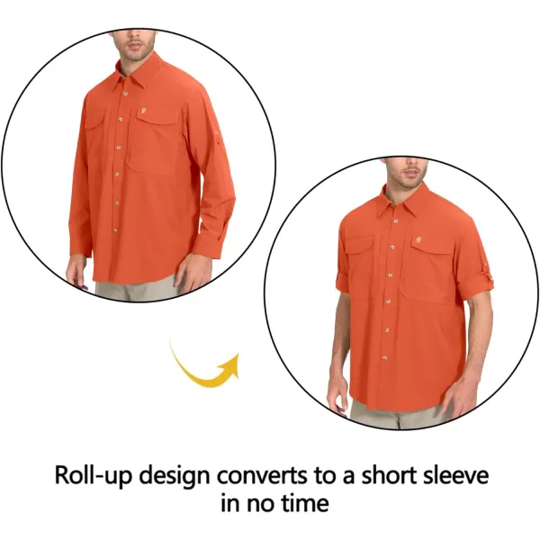 Little Donkey Andy Men's Quick-Dry Stretch Long Sleeve Shirt for Hiking, Travel