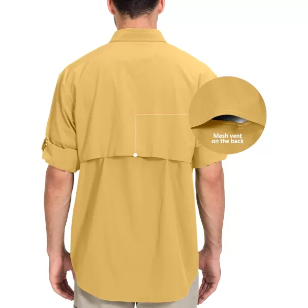 Little Donkey Andy Men's Quick-Dry Stretch Long Sleeve Shirt for Hiking, Travel