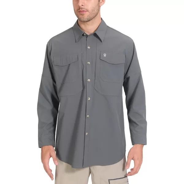 Little Donkey Andy Men's Quick-Dry Stretch Long Sleeve Shirt for Hiking, Travel