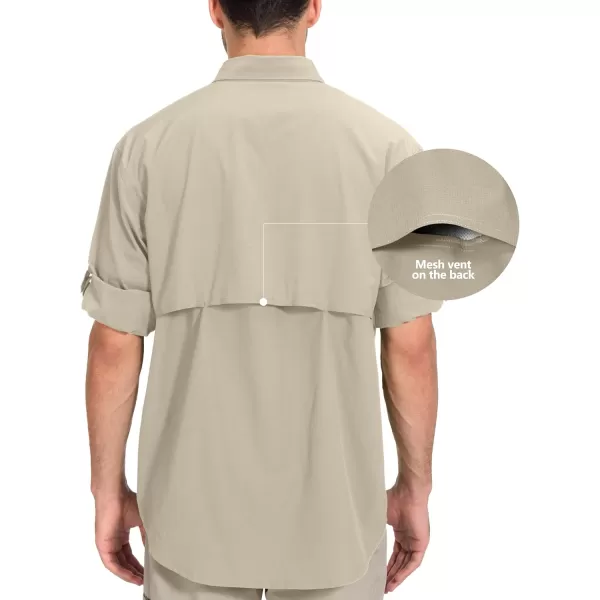 Little Donkey Andy Men's Quick-Dry Stretch Long Sleeve Shirt for Hiking, Travel