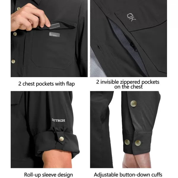 Little Donkey Andy Men's Quick-Dry Stretch Long Sleeve Shirt for Hiking, Travel