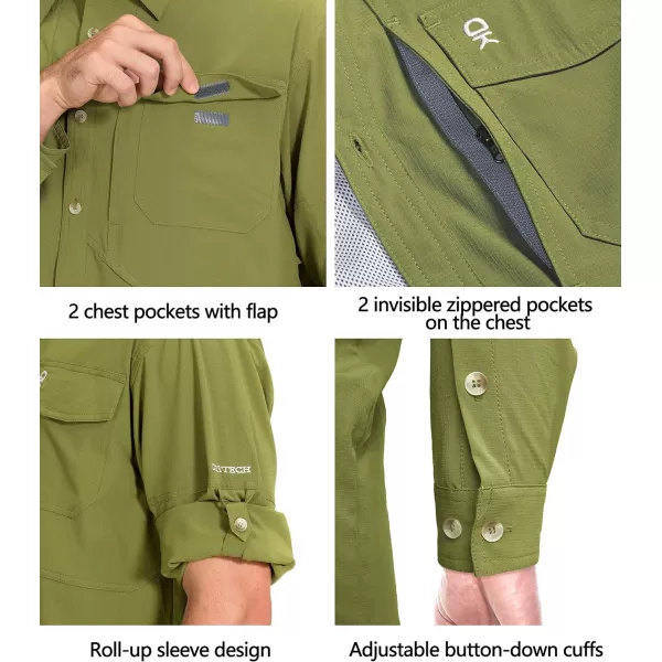Little Donkey Andy Men's Quick-Dry Stretch Long Sleeve Shirt for Hiking, Travel