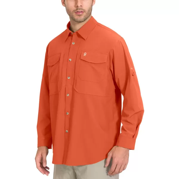 Little Donkey Andy Men's Quick-Dry Stretch Long Sleeve Shirt for Hiking, Travel