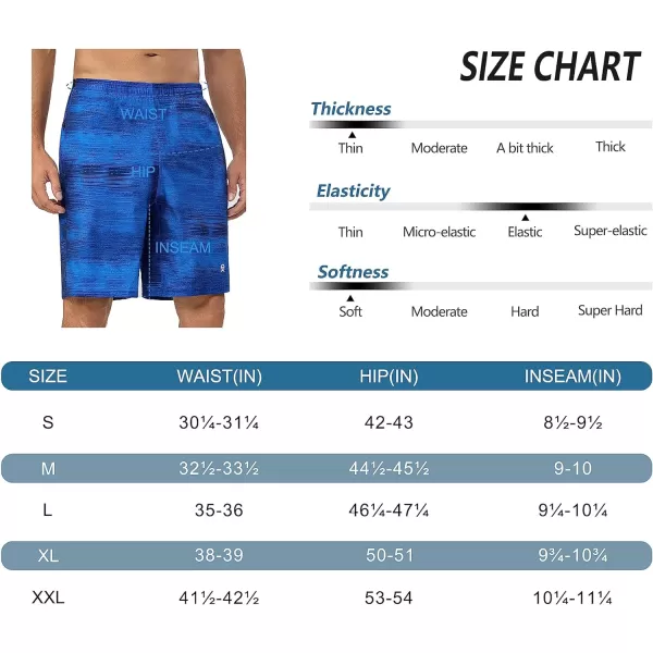 Little Donkey Andy Men's Quick Dry Swim Trunks 9 Inch Stretch Board Shorts with Compression Liner for Beach Sports Casual
