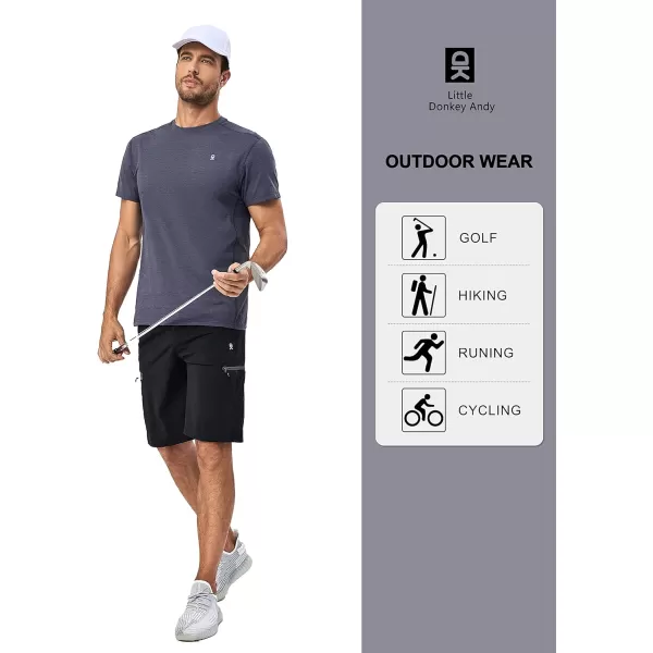 Little Donkey Andy Mens Quick Dry T-Shirt Crew Neck Moisture-Wicking Short Sleeve Tees for Running Hiking Golf