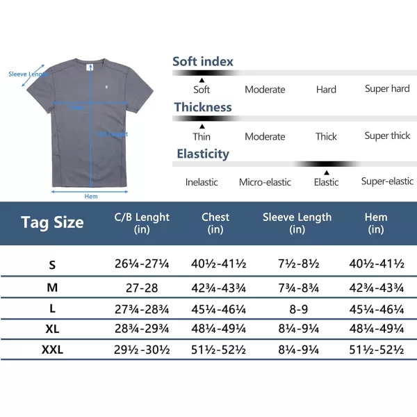 Little Donkey Andy Mens Quick Dry T-Shirt Crew Neck Moisture-Wicking Short Sleeve Tees for Running Hiking Golf
