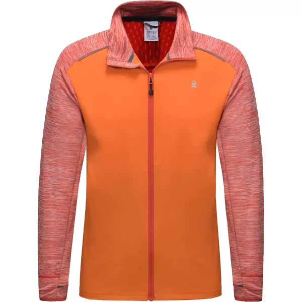 Little Donkey Andy Men's Quick Dry Warm Lightweight Running Jacket Full Zip Thermal Hybrid Thumbholes Golf Track Jacket