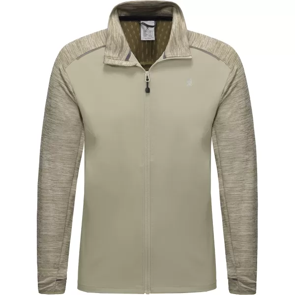 Little Donkey Andy Men's Quick Dry Warm Lightweight Running Jacket Full Zip Thermal Hybrid Thumbholes Golf Track Jacket