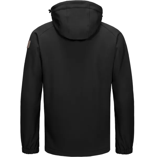 Little Donkey Andy Men's Softshell Hiking Jackets Ski Snow Fleece Lined Lightweight Windproof Water Repellent Removable Hood