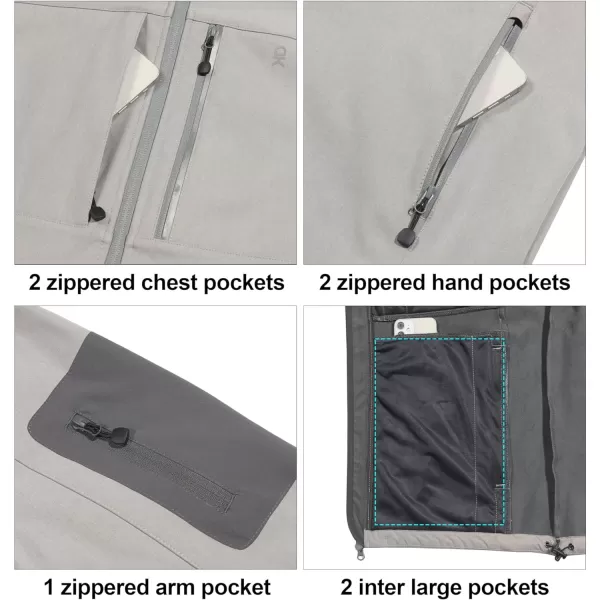 Little Donkey Andy Men's Softshell Jacket with Hood, Fleece Lined Winter Jackets for Hiking, Windproof Water-Repellent