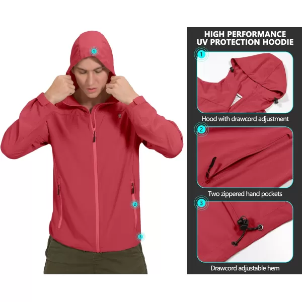Little Donkey Andy Men's UPF 50+ Sun Protection Jackets Stretch Breathable Hoodie Summer Shirts for Hiking