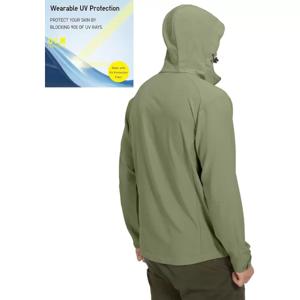 Little Donkey Andy Men's UPF 50+ Sun Protection Jackets Stretch Breathable Hoodie Summer Shirts for Hiking