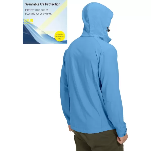 Little Donkey Andy Men's UPF 50+ Sun Protection Jackets Stretch Breathable Hoodie Summer Shirts for Hiking