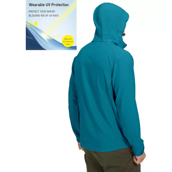 Little Donkey Andy Men's UPF 50+ Sun Protection Jackets Stretch Breathable Hoodie Summer Shirts for Hiking