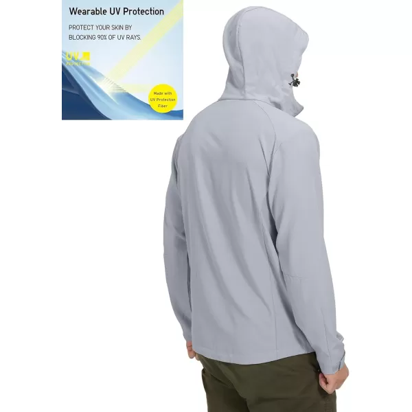 Little Donkey Andy Men's UPF 50+ Sun Protection Jackets Stretch Breathable Hoodie Summer Shirts for Hiking