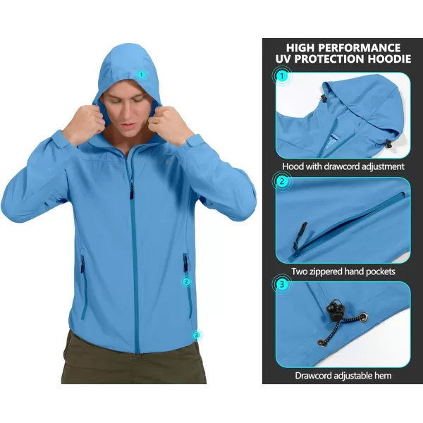 Little Donkey Andy Men's UPF 50+ Sun Protection Jackets Stretch Breathable Hoodie Summer Shirts for Hiking