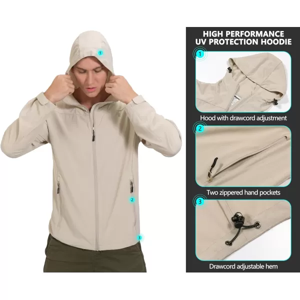 Little Donkey Andy Men's UPF 50+ Sun Protection Jackets Stretch Breathable Hoodie Summer Shirts for Hiking