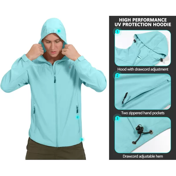 Little Donkey Andy Men's UPF 50+ Sun Protection Jackets Stretch Breathable Hoodie Summer Shirts for Hiking