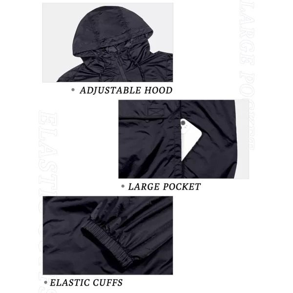 Little Donkey Andy Mens Water-Repellent Windbreaker Packable, Ultra Light Quick-Dry Light Jacket Half Zip Pullover