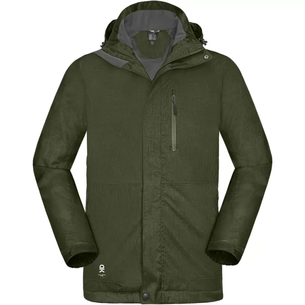 Little Donkey Andy Men's Waterproof Rain Jacket Breathable Windbreaker Coat for Ski Outdoor Hiking