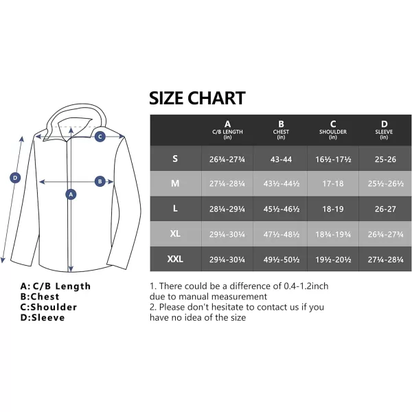 Little Donkey Andy Men's Winter Lightweight Warm Fleece Running Jacket Breathable Hooded Thermal Jacket with Thumb Holes