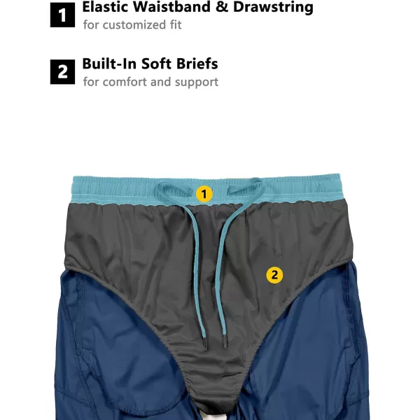 Little Donkey Andy Men's Workout Running Shorts Lightweight Athletic Shorts, Quick Dry, Breathable Shorts with Mesh Liner