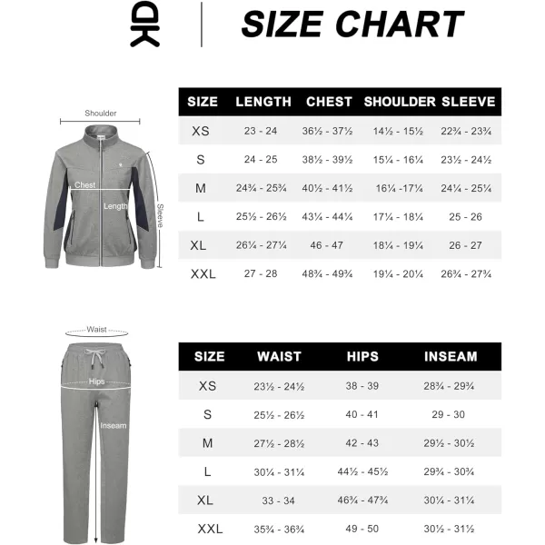 Little Donkey Andy Quick Dry Track Suits for Women Set, Stretch Breathable Women's Sweatsuit Outfits Durable Lounge Set