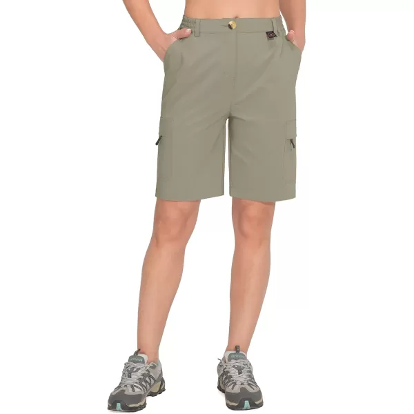 Little Donkey Andy Women's 10 Inches Quick Dry Hiking Cargo Shorts Lightweight Bermuda Golf Shorts Outdoor Travel