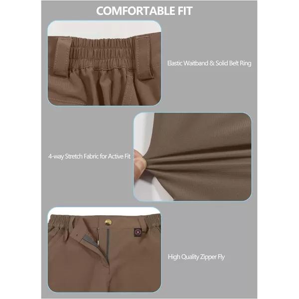 Little Donkey Andy Women's 10 Inches Quick Dry Hiking Cargo Shorts Lightweight Bermuda Golf Shorts Outdoor Travel