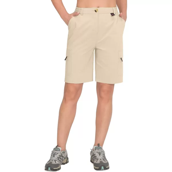 Little Donkey Andy Women's 10 Inches Quick Dry Hiking Cargo Shorts Lightweight Bermuda Golf Shorts Outdoor Travel