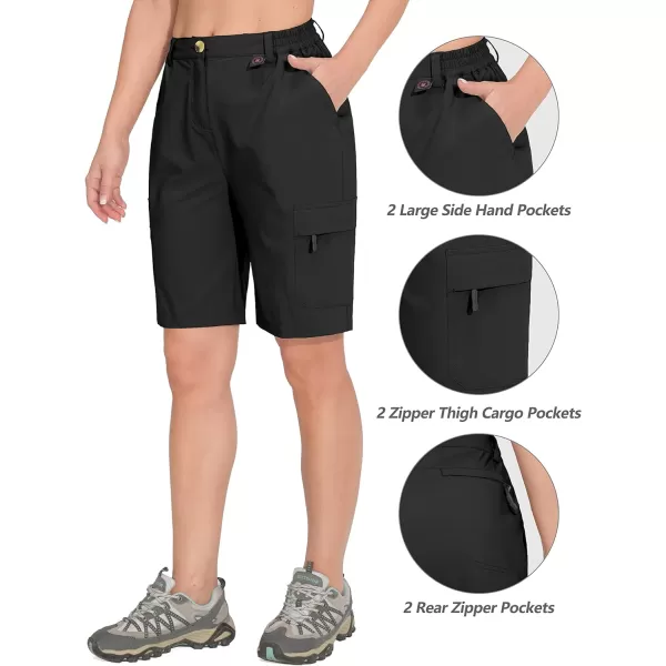Little Donkey Andy Women's 10 Inches Quick Dry Hiking Cargo Shorts Lightweight Bermuda Golf Shorts Outdoor Travel