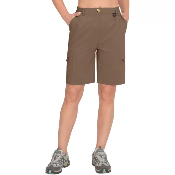 Little Donkey Andy Women's 10 Inches Quick Dry Hiking Cargo Shorts Lightweight Bermuda Golf Shorts Outdoor Travel