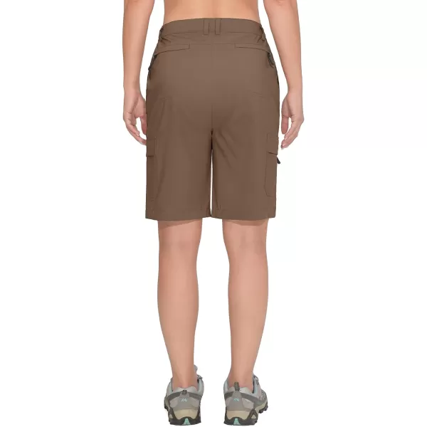 Little Donkey Andy Women's 10 Inches Quick Dry Hiking Cargo Shorts Lightweight Bermuda Golf Shorts Outdoor Travel