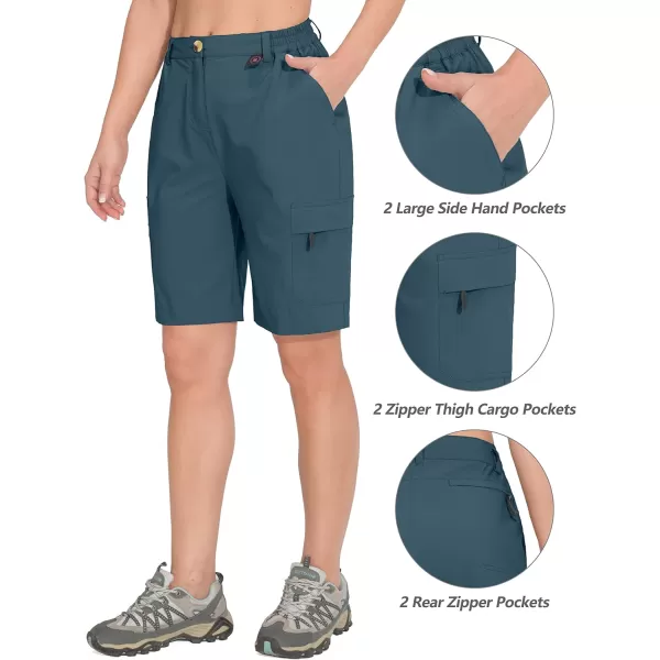 Little Donkey Andy Women's 10 Inches Quick Dry Hiking Cargo Shorts Lightweight Bermuda Golf Shorts Outdoor Travel