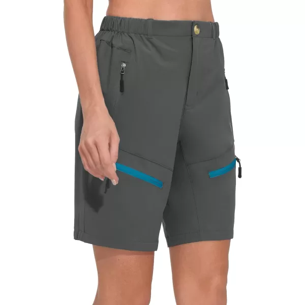 Little Donkey Andy Women's 9 Inch Inseam Quick Dry Stretch Lightweight Cargo Shorts for Hiking Travel Golf