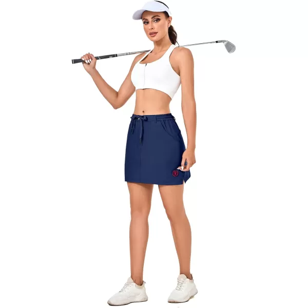 Little Donkey Andy Women's Athletic Golf Tennis Skort 16 Inches Build-in Shorts Sports Skirt with Pockets