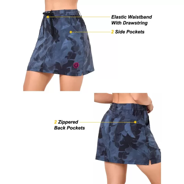 Little Donkey Andy Women's Athletic Golf Tennis Skort 16 Inches Build-in Shorts Sports Skirt with Pockets