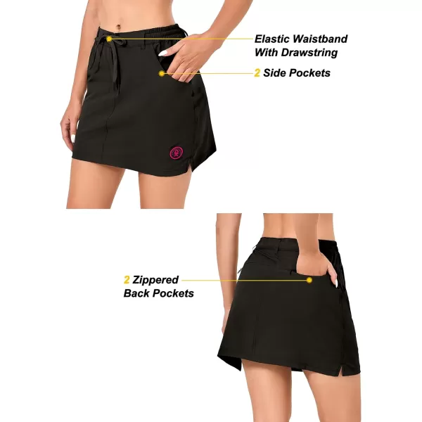 Little Donkey Andy Women's Athletic Golf Tennis Skort 16 Inches Build-in Shorts Sports Skirt with Pockets