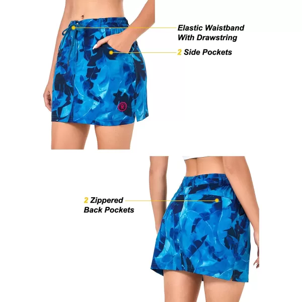 Little Donkey Andy Women's Athletic Golf Tennis Skort 16 Inches Build-in Shorts Sports Skirt with Pockets