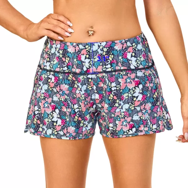 Little Donkey Andy Women's Athletic Running Shorts High Waisted Quick Dry Gym Workout Sports