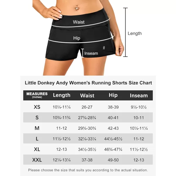 Little Donkey Andy Women's Athletic Running Shorts High Waisted Quick Dry Gym Workout Sports
