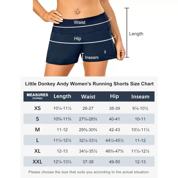 Little Donkey Andy Women's Athletic Running Shorts High Waisted Quick Dry Gym Workout Sports