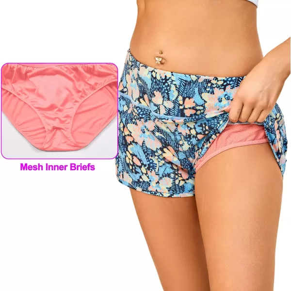 Little Donkey Andy Women's Athletic Running Shorts High Waisted Quick Dry Gym Workout Sports