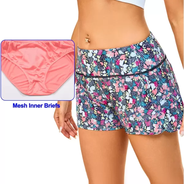 Little Donkey Andy Women's Athletic Running Shorts High Waisted Quick Dry Gym Workout Sports