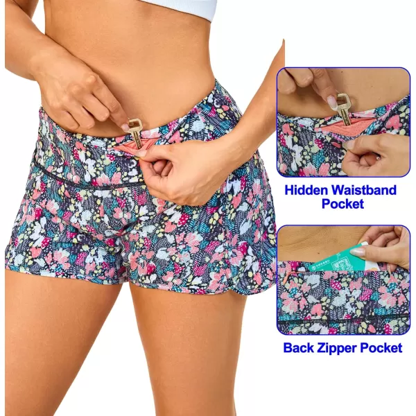 Little Donkey Andy Women's Athletic Running Shorts High Waisted Quick Dry Gym Workout Sports