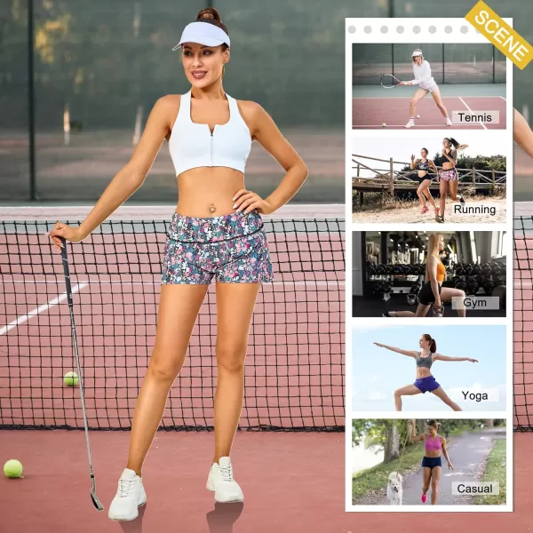 Little Donkey Andy Women's Athletic Running Shorts High Waisted Quick Dry Gym Workout Sports