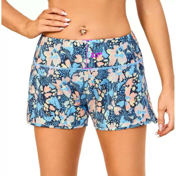 Little Donkey Andy Women's Athletic Running Shorts High Waisted Quick Dry Gym Workout Sports