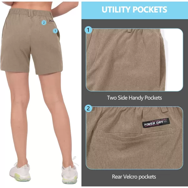 Little Donkey Andy Women's Bermuda Quick Dry Lightweight Stretch Shorts Golf Hiking Travel