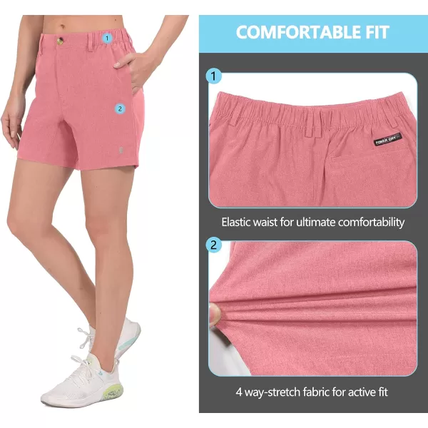 Little Donkey Andy Women's Bermuda Quick Dry Lightweight Stretch Shorts Golf Hiking Travel